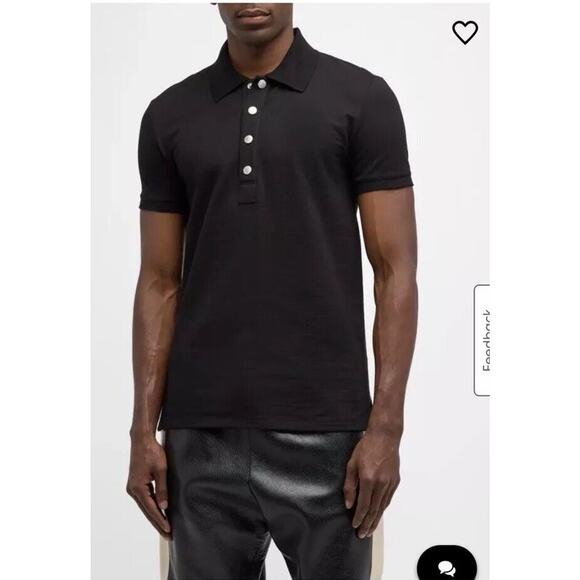 Balmain Men’s Pique Polo $795 Xl - Picture 3 of 7